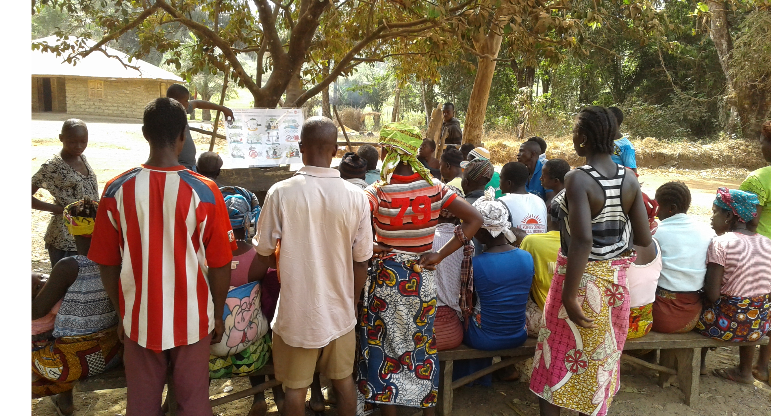 Farmers receiving training from Goldtree